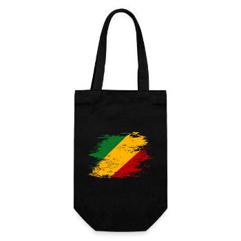 Kongo_Flagge_used - Geschenkbeutel für Flaschen - Schwarz - Vorne