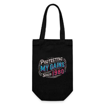 Vintage Muscle Mommy Shirt 1980 Geschenk - Geschenkbeutel für Flaschen - Schwarz - Vorne