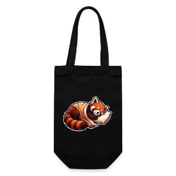Panda Rouge Endormi - Sac à bouteille - noir - Devant