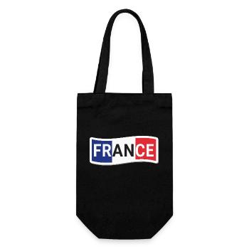 Sticker France Drapeau Ondulé - Sac à bouteille - noir - Devant