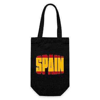 Spain Fussball Shirt, Spanien Espana Fan Design - Geschenkbeutel für Flaschen - Schwarz - Vorne