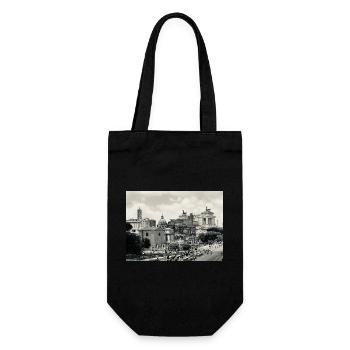 Rome sépia : Colisée et place - Sac à bouteille - noir - Devant
