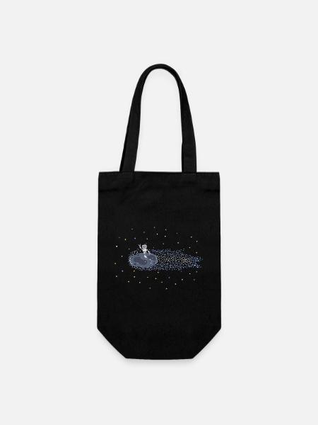 Robot on Meteoroid - Gift Bag for Bottles - black