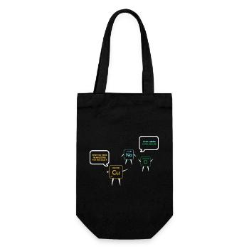 Chemielehrer Chemie Chemiker - Geschenkbeutel für Flaschen - Schwarz - Vorne