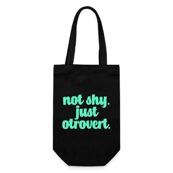 Pas timide otrovert - Sac à bouteille - noir - Devant