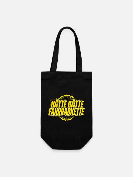 Hätte Hätte Fahrradkette - Lustiges Fahrrad Shirt - Geschenkbeutel für Flaschen - Schwarz