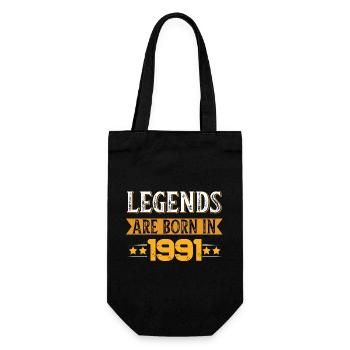 Anniversaire né en 1991 - Sac à bouteille - noir - Devant