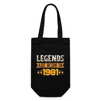 Birthday born in 1981 - Gift Bag for Bottles - black - Front