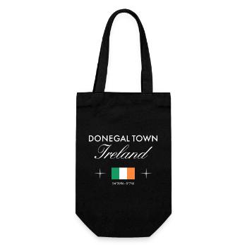 Souvenir de voyage de la Ville de Donegal Coordonnées Irlande - Sac à bouteille - noir - Devant