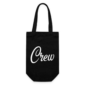 Crew Script Logo - Geschenkbeutel für Flaschen - Schwarz - Vorne