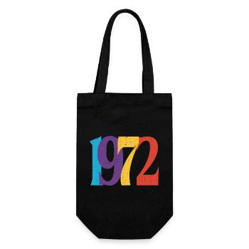 Geboren 1972 Geburtstagsgeschenk Geburtstag 72 - Geschenkbeutel für Flaschen - Schwarz - Vorne