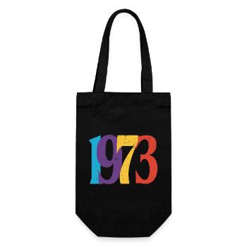 Geboren 1973 Geburtstagsgeschenk Geburtstag 73 - Geschenkbeutel für Flaschen - Schwarz - Vorne