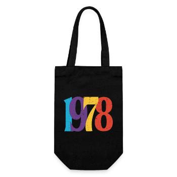 Geboren 1978 Geburtstagsgeschenk Geburtstag 78 - Geschenkbeutel für Flaschen - Schwarz - Vorne