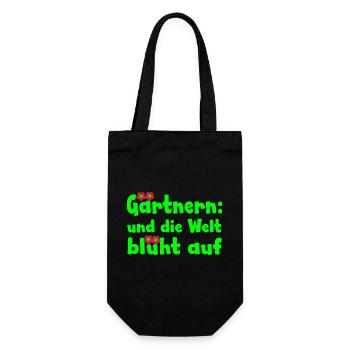 Garten - Geschenkbeutel für Flaschen - Schwarz - Vorne