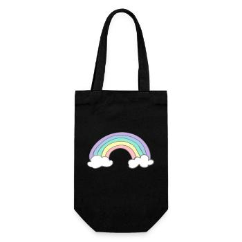 Regenbogen - Geschenkbeutel für Flaschen - Schwarz - Vorne