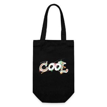 Cool Schriftzug cooles Shirt Graffiti Comic Look - Geschenkbeutel für Flaschen - Schwarz - Vorne