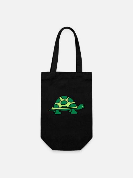 turtle - Geschenkbeutel für Flaschen - Schwarz