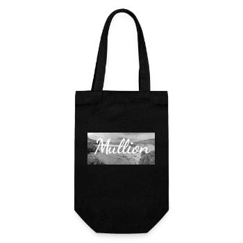 Retro Lettering at Mullion Harbor Cornwall UK - Gift Bag for Bottles - black - Front
