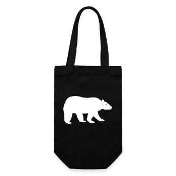 polar bear - Gift Bag for Bottles - black - Front