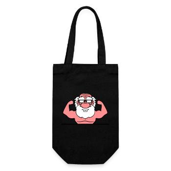 text write frame old grandfather grandfather hornbrill - Gift Bag for Bottles - black - Front