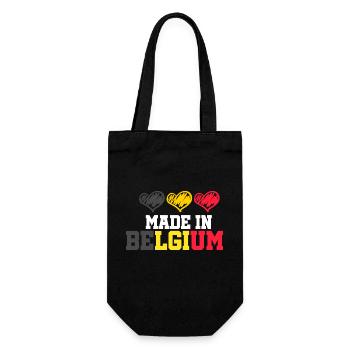Made in Belgium Brussels Belgian Gift - Gift Bag for Bottles - black - Front