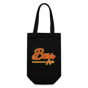 Bass player - Gift Bag for Bottles - black - Front