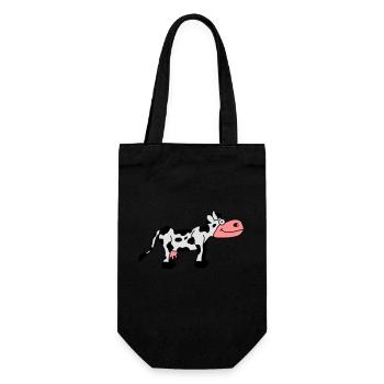 Cow Comic - Geschenkbeutel für Flaschen - Schwarz - Vorne
