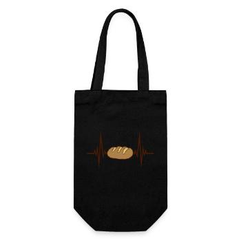 pouls fréquence cardiaque faim pain tranche - Sac à bouteille - noir - Devant