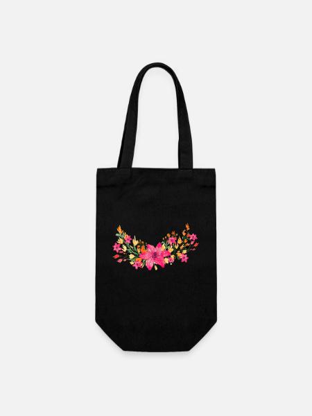 Fleurs - Sac à bouteille - noir