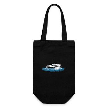 motorboat - Gift Bag for Bottles - black - Front