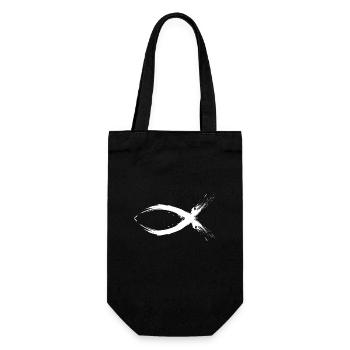 Poisson Christianisme Symbole Religion Eglise - Sac à bouteille - noir - Devant