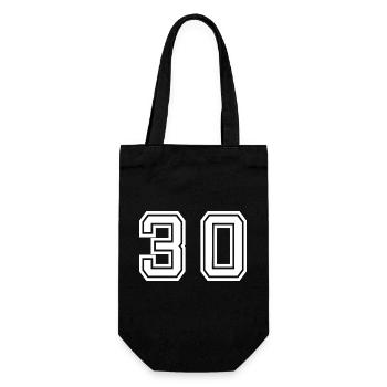 30 - Thirty - Gift Bag for Bottles - black - Front