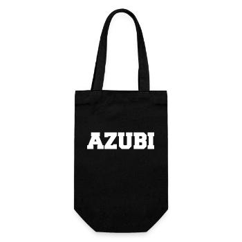 Azubi Ausbildung Lehrling Arbeit - Geschenkbeutel für Flaschen - Schwarz - Vorne