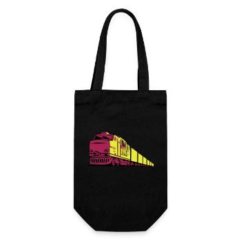 Ferroviaire fret locomotive - Sac à bouteille - noir - Devant