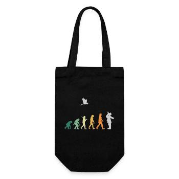 Ornithologie Vögel beobachten - Evolution Retro - Geschenkbeutel für Flaschen - Schwarz - Vorne