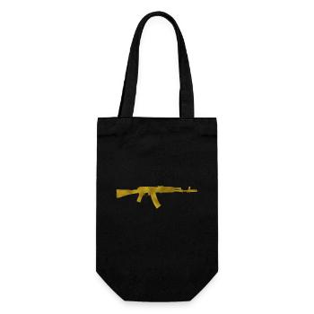 AK 47 gold - Gift Bag for Bottles - black - Front
