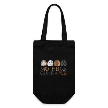 Mutter von Meerschweinchen - Geschenkbeutel für Flaschen - Schwarz - Vorne