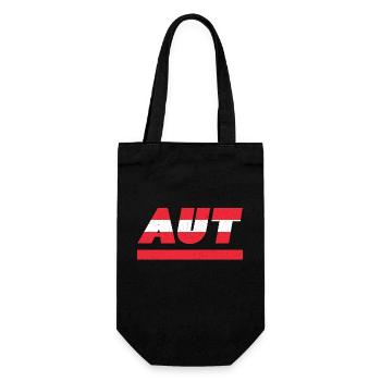 Austria flag flag AUT - Gift Bag for Bottles - black - Front