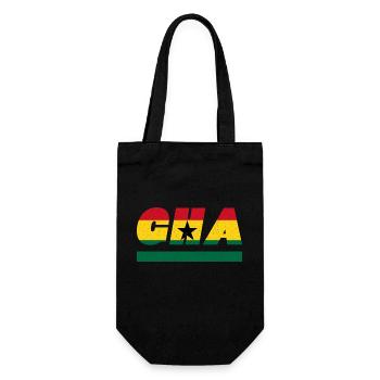 Ghana Flag Flag GHA - Gift Bag for Bottles - black - Front