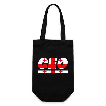 Drapeau de la Géorgie drapeau GEO - Sac à bouteille - noir - Devant