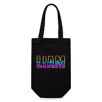 liam rs rainbow - Gift Bag for Bottles - black - Front