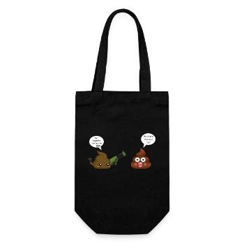 crotte dialogue humour idée cadeau citations drôle - Sac à bouteille - noir - Devant