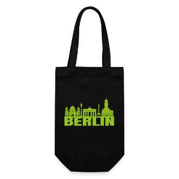 Skyline Berlin Allemagne cadeau historique - Sac à bouteille - noir - Devant