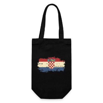 Kroatien Kroatisch Hrvatska Kroaten Kroaten Kroaten - Geschenkbeutel für Flaschen - Schwarz - Vorne