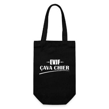 EVJF çava chier t-shirt femme cadeau message - Sac à bouteille - noir - Devant