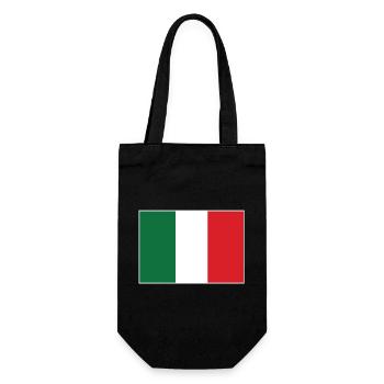 Italy Flag - Gift Bag for Bottles - black - Front