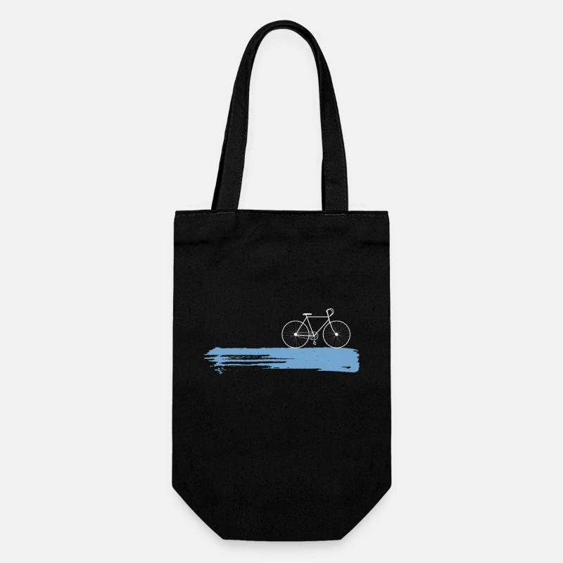Fahrrad - Geschenkbeutel für Flaschen - Schwarz