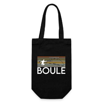 Joueur de boules rétro vintage instructions de lancer - Sac à bouteille - noir - Devant