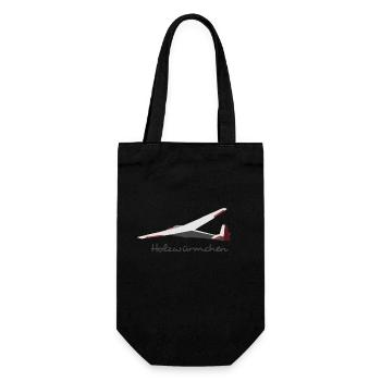 ka8 Segelflugzeug Segelfliegen Segelflieger Pilot - Geschenkbeutel für Flaschen - Schwarz - Vorne