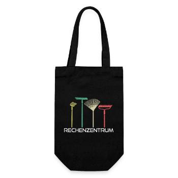 Rechenzentrum lustig für Gärtner und Informatiker - Geschenkbeutel für Flaschen - Schwarz - Vorne